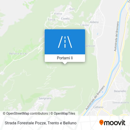 Mappa Strada Forestale Pozze