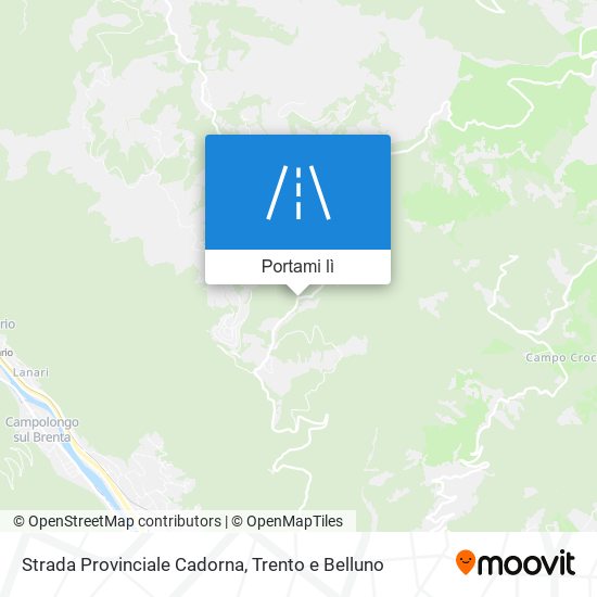 Mappa Strada Provinciale Cadorna