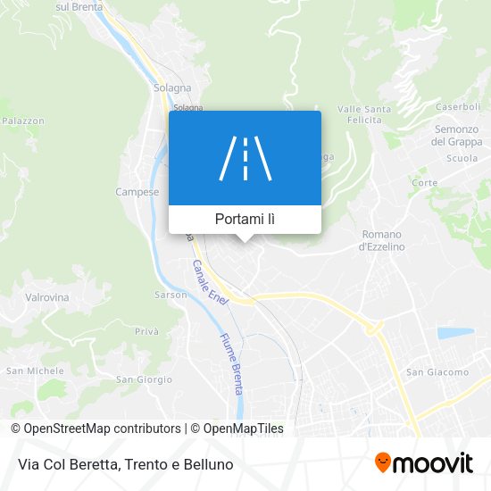 Mappa Via Col Beretta