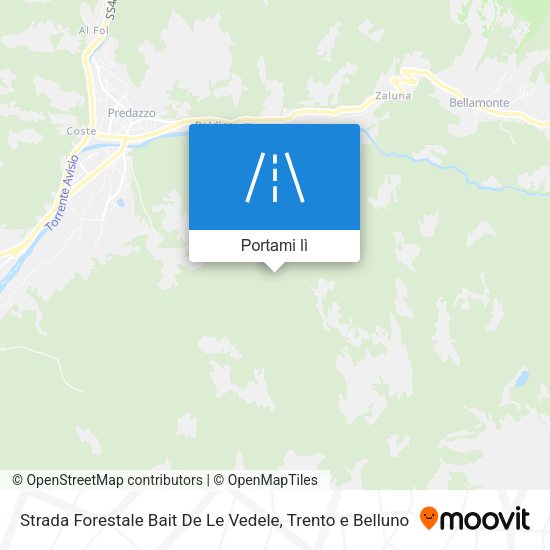 Mappa Strada Forestale Bait De Le Vedele