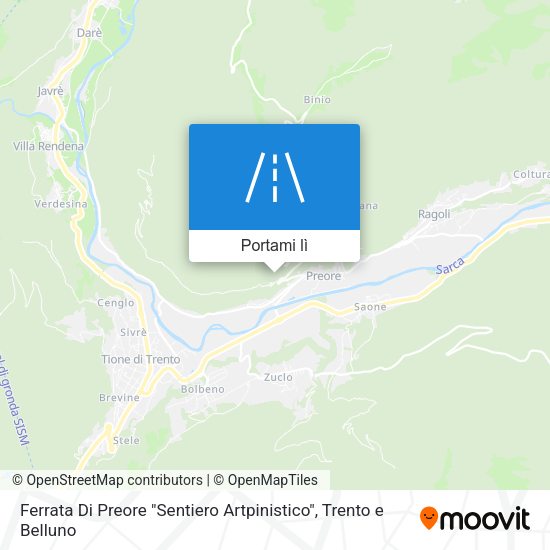 Mappa Ferrata Di Preore "Sentiero Artpinistico"