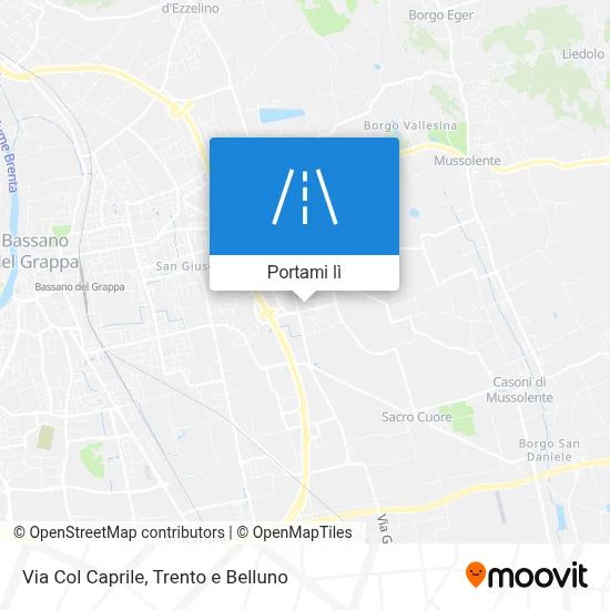 Mappa Via Col Caprile