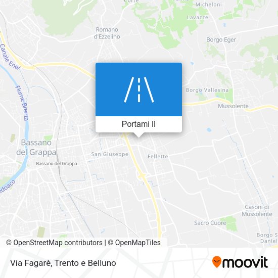 Mappa Via Fagarè