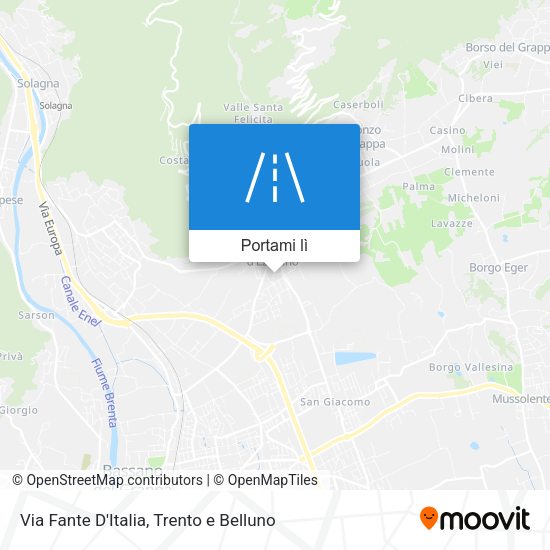 Mappa Via Fante D'Italia