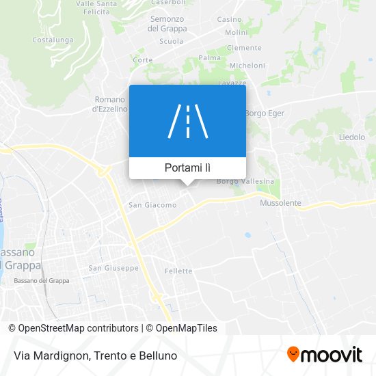 Mappa Via Mardignon