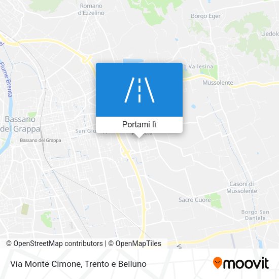 Mappa Via Monte Cimone