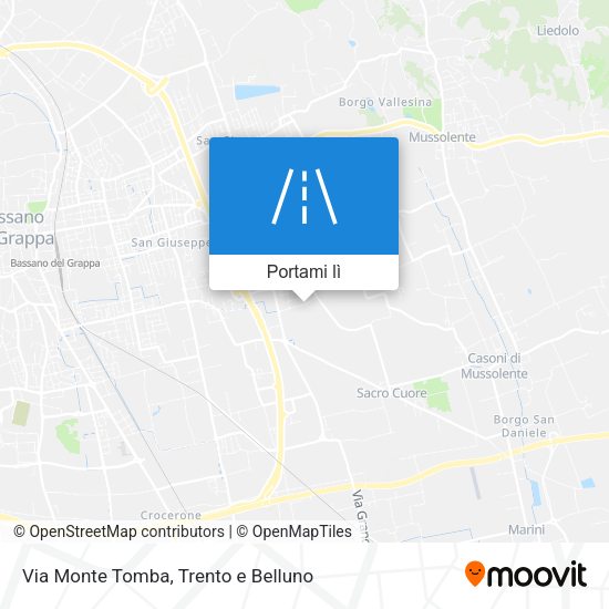Mappa Via Monte Tomba