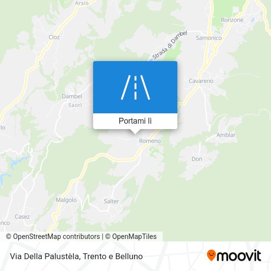 Mappa Via Della Palustèla