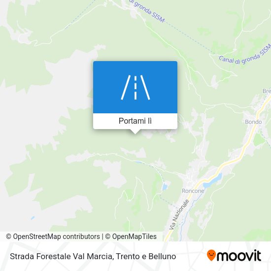 Mappa Strada Forestale Val Marcia