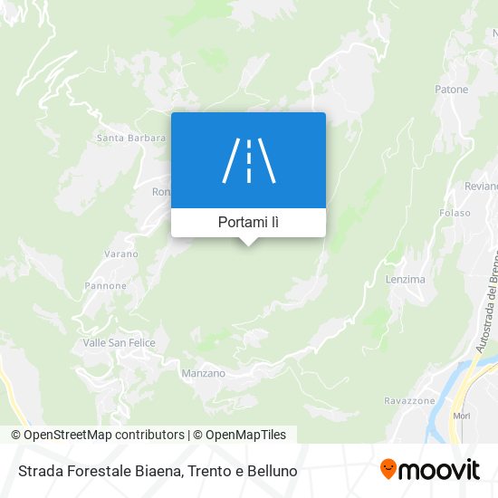 Mappa Strada Forestale Biaena