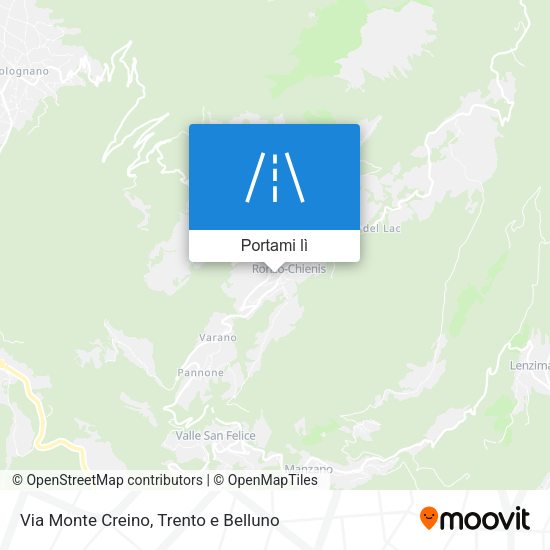 Mappa Via Monte Creino