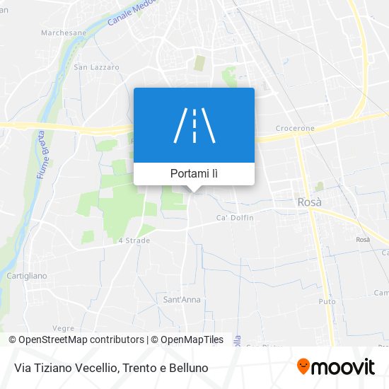 Mappa Via Tiziano Vecellio
