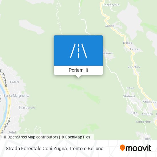 Mappa Strada Forestale Coni Zugna