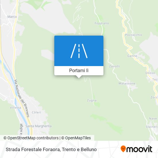 Mappa Strada Forestale Foraora