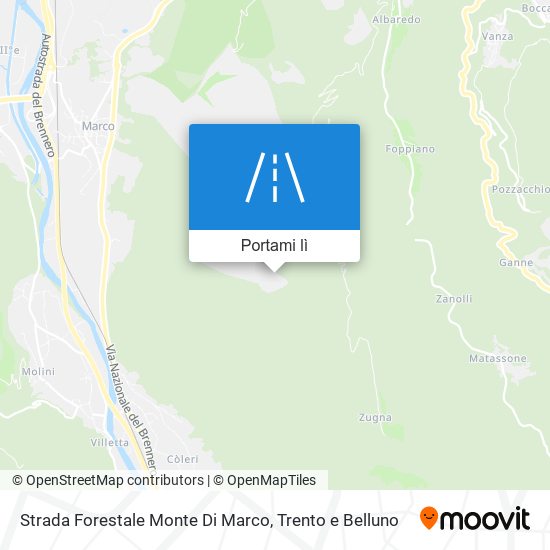 Mappa Strada Forestale Monte Di Marco