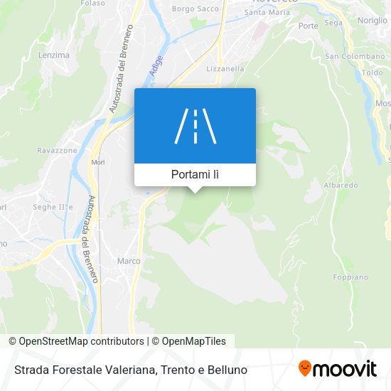 Mappa Strada Forestale Valeriana