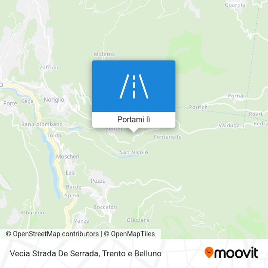 Mappa Vecia Strada De Serrada