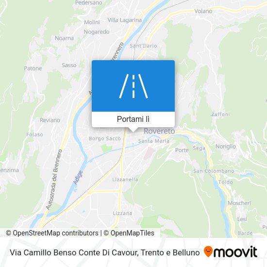 Mappa Via Camillo Benso Conte Di Cavour