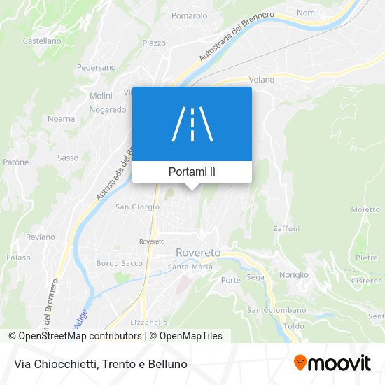 Mappa Via Chiocchietti