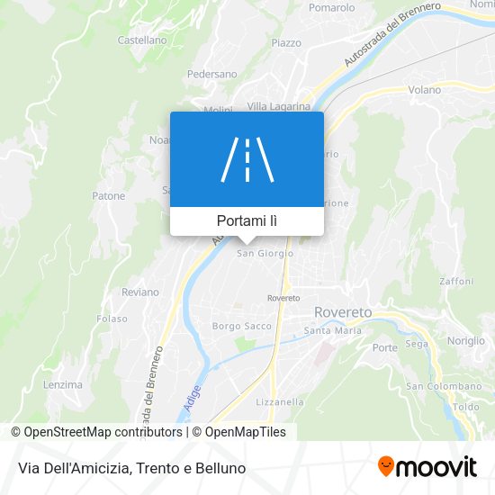 Mappa Via Dell'Amicizia