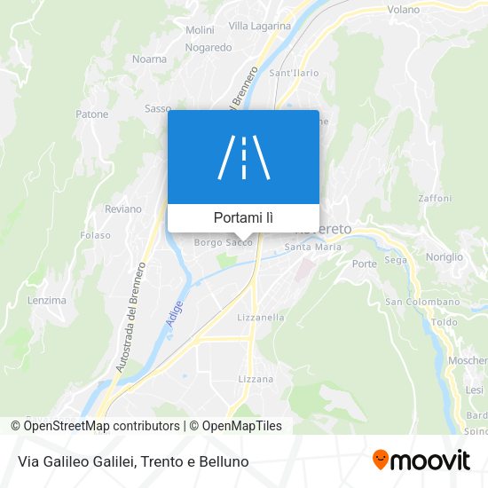 Mappa Via Galileo Galilei