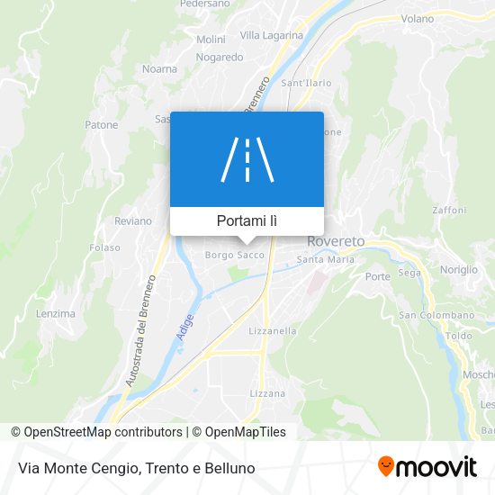 Mappa Via Monte Cengio
