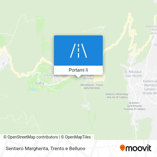Mappa Sentiero Margherita