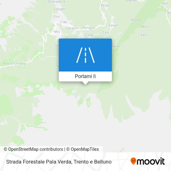 Mappa Strada Forestale Pala Verda