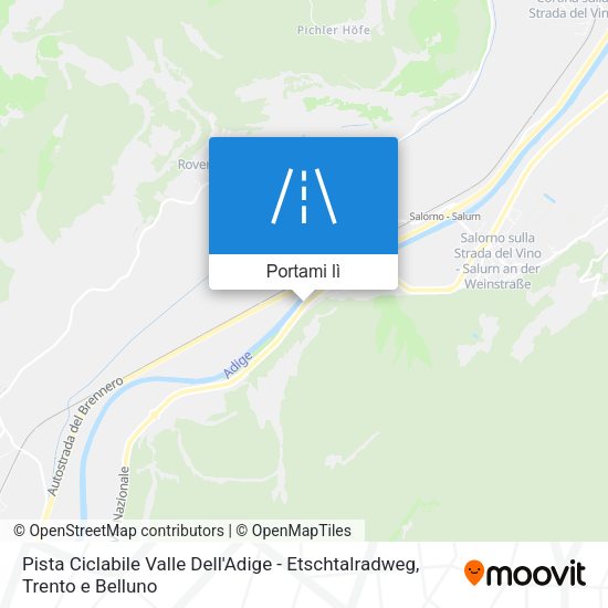 Mappa Pista Ciclabile Valle Dell'Adige - Etschtalradweg