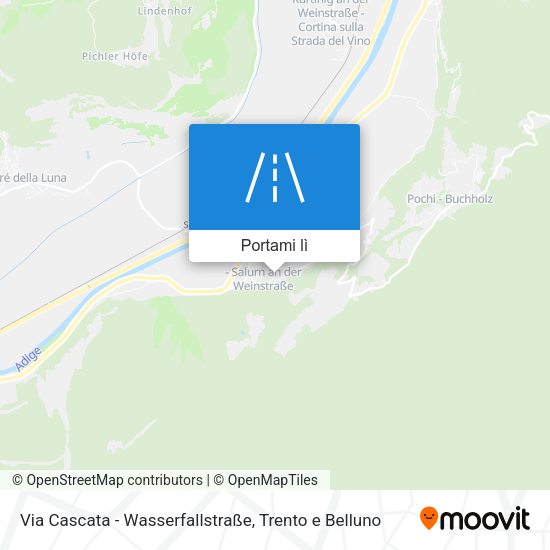 Mappa Via Cascata - Wasserfallstraße