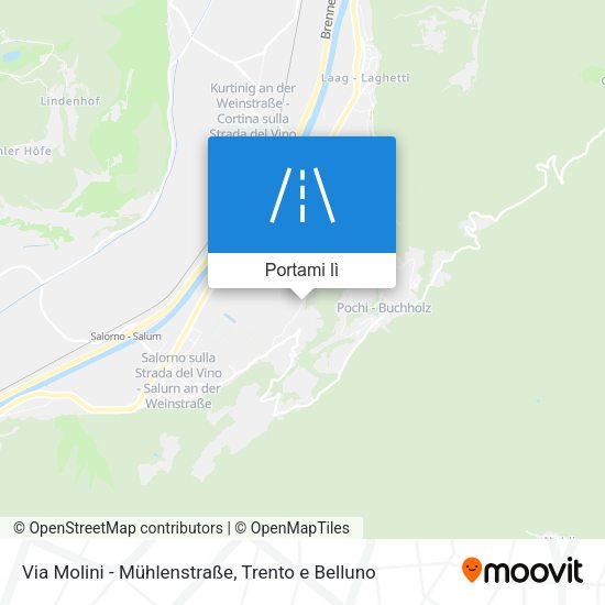 Mappa Via Molini - Mühlenstraße