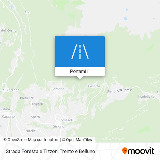 Mappa Strada Forestale Tizzon