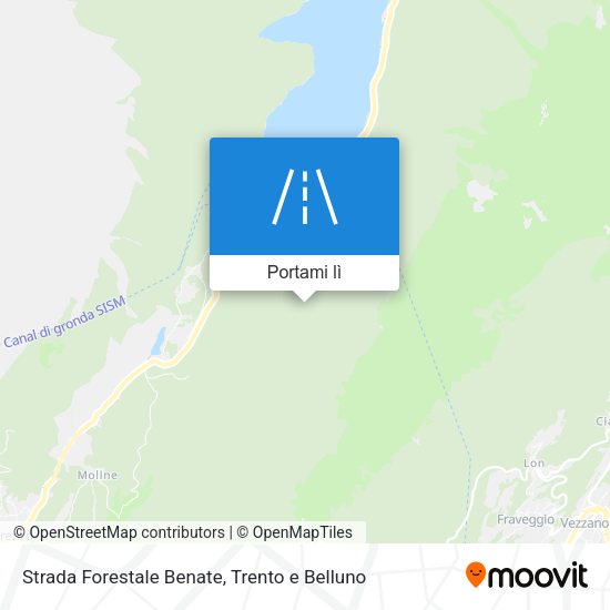 Mappa Strada Forestale Benate