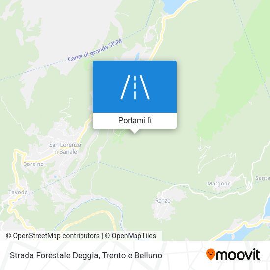 Mappa Strada Forestale Deggia