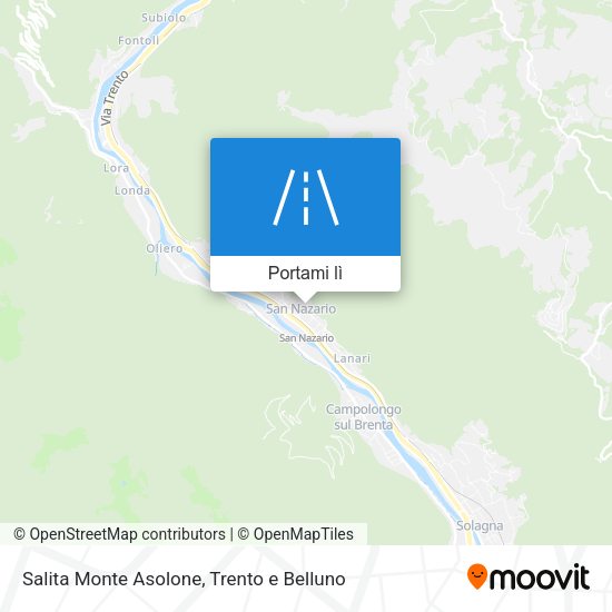 Mappa Salita Monte Asolone