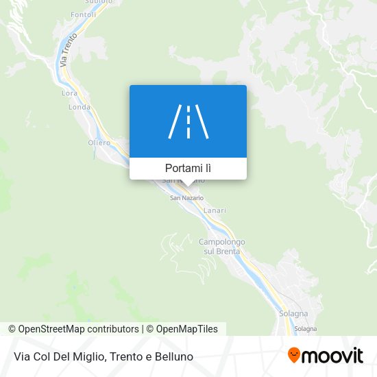 Mappa Via Col Del Miglio