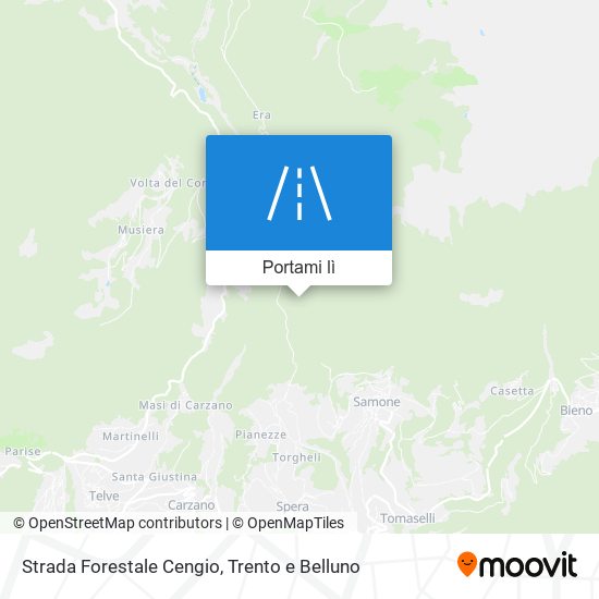 Mappa Strada Forestale Cengio
