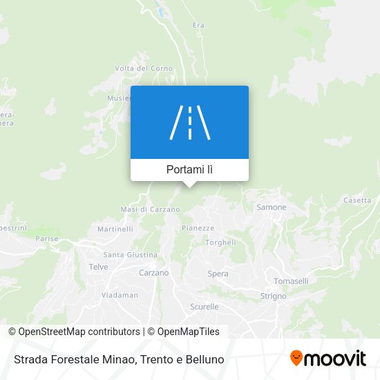 Mappa Strada Forestale Minao