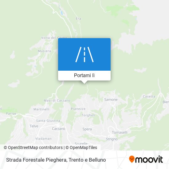 Mappa Strada Forestale Pieghera