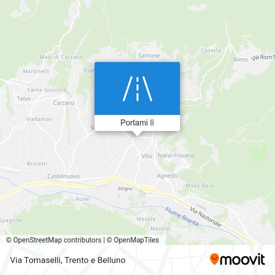 Mappa Via Tomaselli