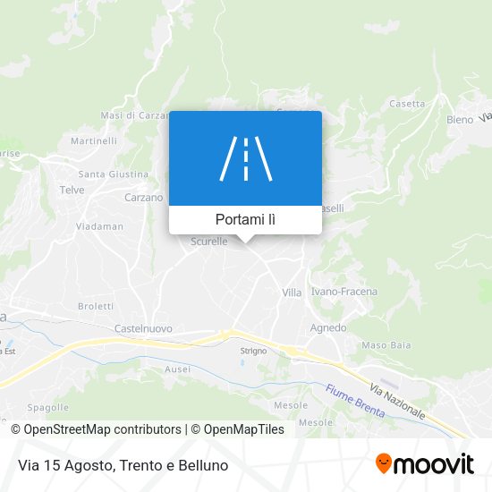 Mappa Via 15 Agosto
