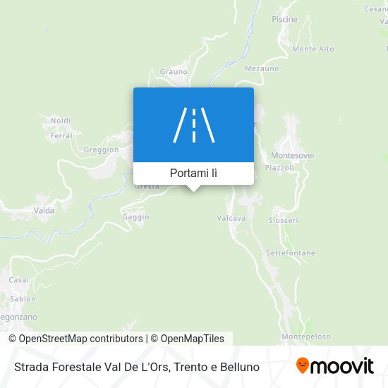 Mappa Strada Forestale Val De L'Ors
