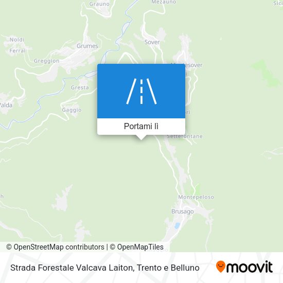 Mappa Strada Forestale Valcava Laiton