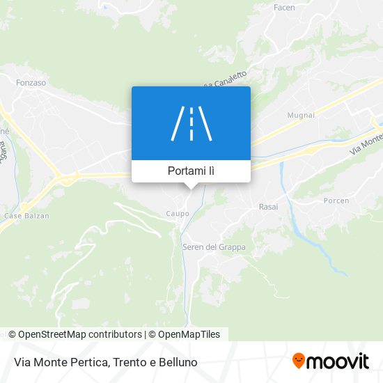 Mappa Via Monte Pertica