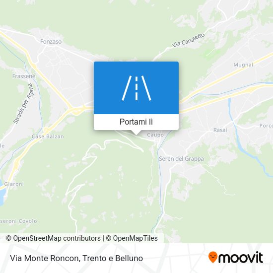 Mappa Via Monte Roncon