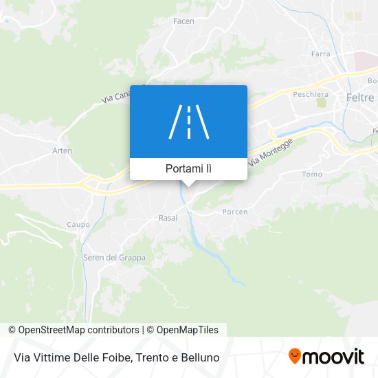 Mappa Via Vittime Delle Foibe