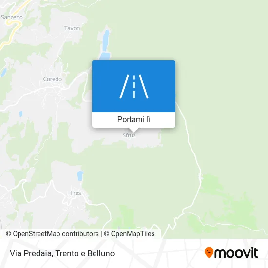 Mappa Via Predaia