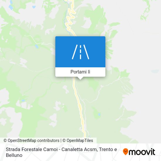 Mappa Strada Forestale Camoi - Canaletta Acsm