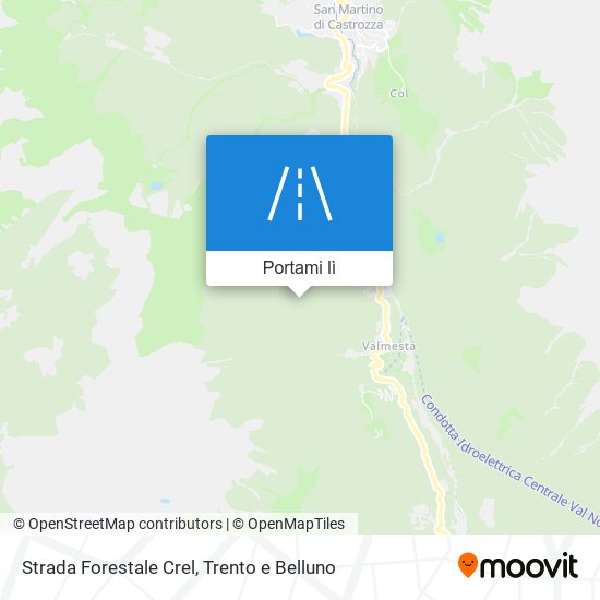 Mappa Strada Forestale Crel