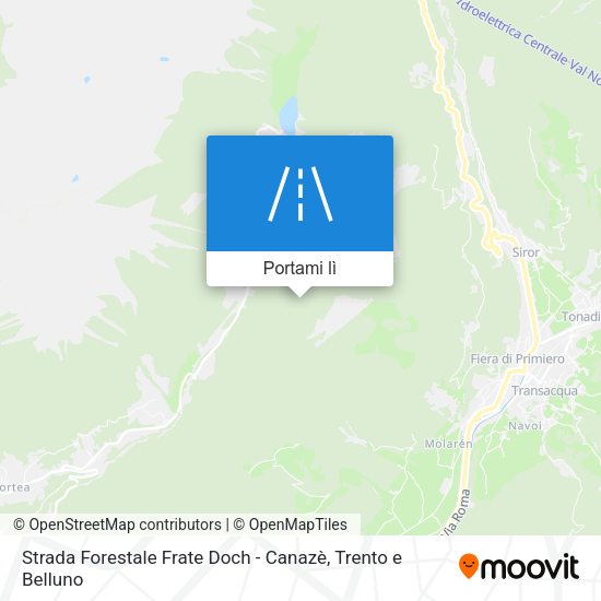 Mappa Strada Forestale Frate Doch - Canazè
